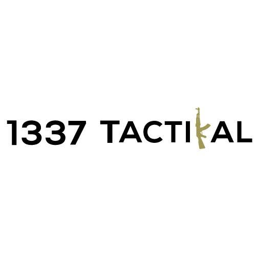1337 Tactical logo with an olive rifle incorporated into the lettering
