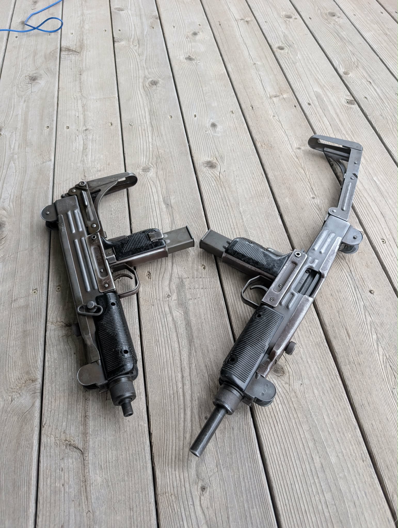 A pair of Uzis